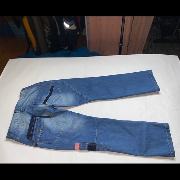 P.O.V jeans with multiple pockets/patchwork/zipper - Picture 12 of 16